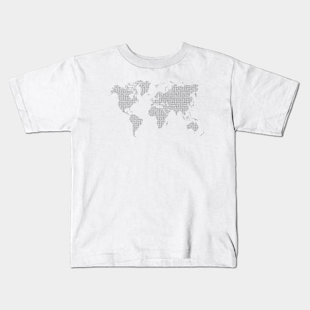 Cartography Kids T-Shirt by Bayumahardhika